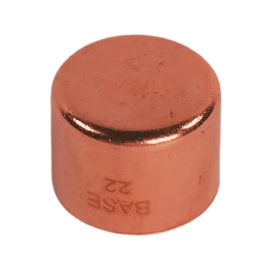 BASE forrasztható réz kupak idom, 22 mm