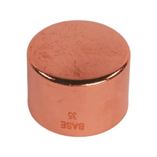 BASE forrasztható réz kupak idom, 35 mm