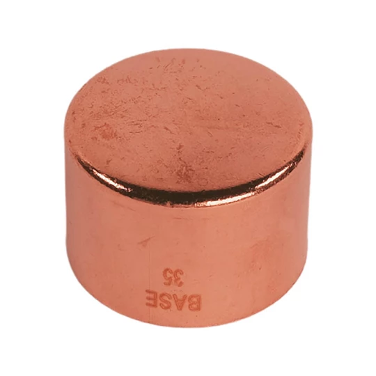 BASE forrasztható réz kupak idom, 35 mm