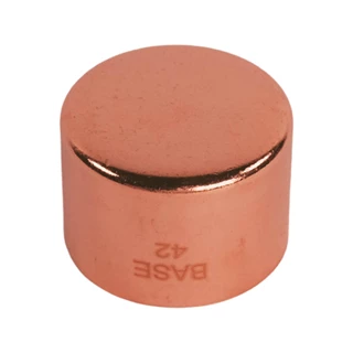 BASE forrasztható réz kupak idom, 42 mm