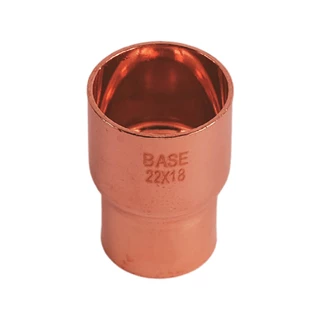 BASE forrasztható réz szűkítő idom, 22 - 18 mm, BB