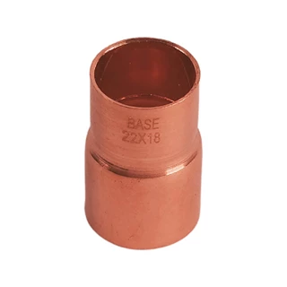 BASE forrasztható réz szűkítő idom, 22 - 18 mm, KB