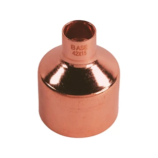 BASE forrasztható réz szűkítő idom, 42 - 15 mm, KB