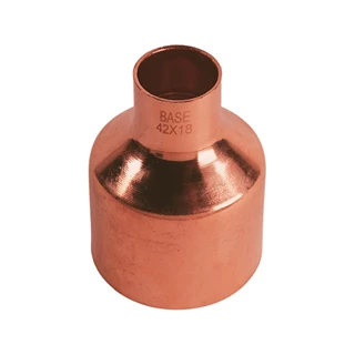 BASE forrasztható réz szűkítő idom, 42 - 18 mm, KB