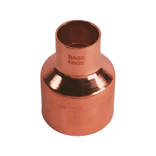 BASE forrasztható réz szűkítő idom, 42 - 22 mm, KB