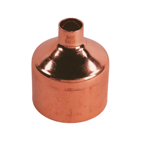 BASE forrasztható réz szűkítő idom, 54 - 15 mm, KB