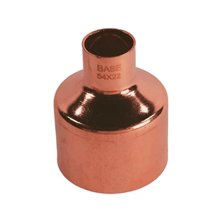 BASE forrasztható réz szűkítő idom, 54 - 22 mm, KB