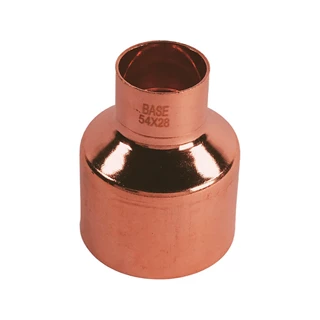 BASE forrasztható réz szűkítő idom, 54 - 28 mm, KB