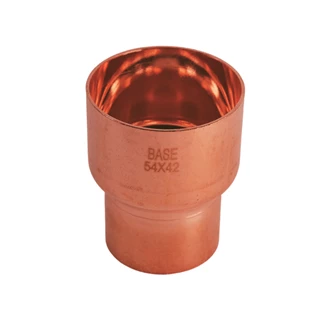 BASE forrasztható réz szűkítő idom, 54 - 42 mm, BB
