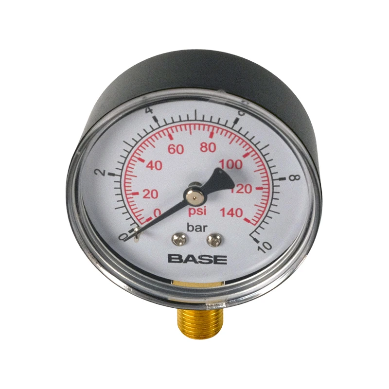 BASE nyomásmérő ( manométer), 63 mm, 10 bar, 1/4"-os alsó csatlakozással