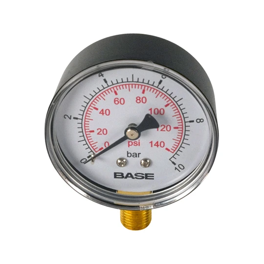 BASE nyomásmérő ( manométer), 63 mm, 10 bar, 1/4"-os alsó csatlakozással