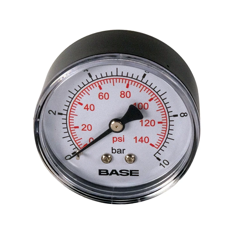BASE nyomásmérő ( manométer), 63 mm, 10 bar, 1/4"-os hátsó csatlakozással