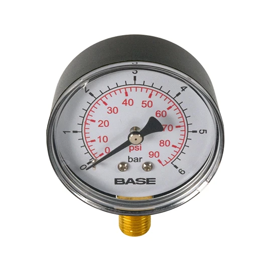 BASE nyomásmérő ( manométer), 63 mm, 6 bar, 1/4"-os alsó csatlakozással