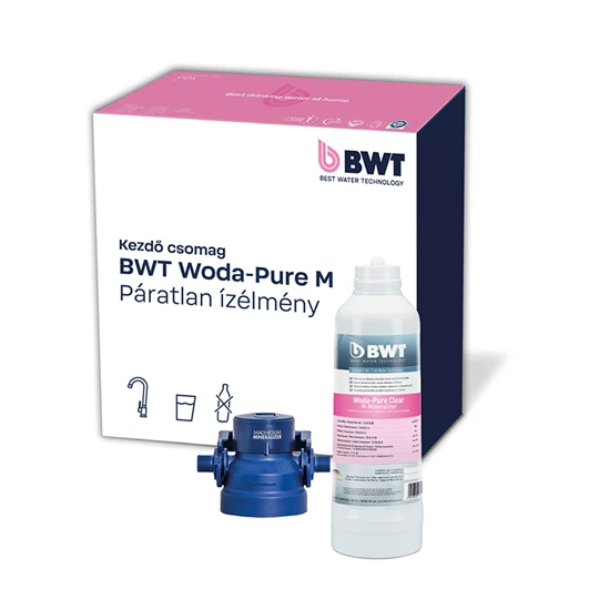 BWT Woda-Pure Clear M Mineralizer Magnézium+  vízszűrő és MM vízszűrő fej 3/8"