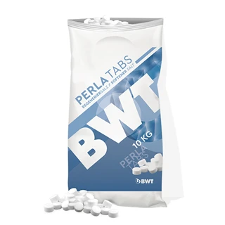 BWT vízkezelő berendezéshez Perla Tabs tablettázott regeneráló só - 10 kg/zsák