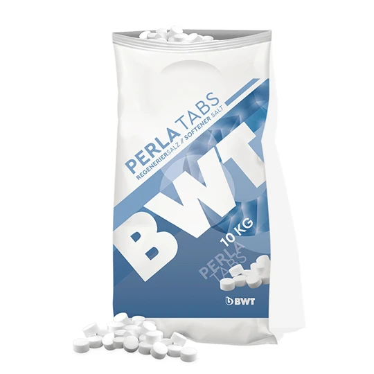 BWT vízkezelő berendezéshez Perla Tabs tablettázott regeneráló só - 10 kg/zsák