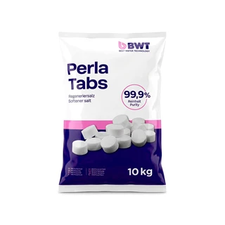 BWT vízkezelő berendezéshez Perla Tabs tablettázott regeneráló só - 10 kg/zsák