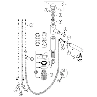 Blanco ALTA-S II csaptelep kihúzható fejjel, fehér, magasnyomású