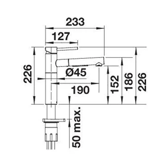 Blanco ALTA-S II csaptelep kihúzható fejjel, fehér, magasnyomású