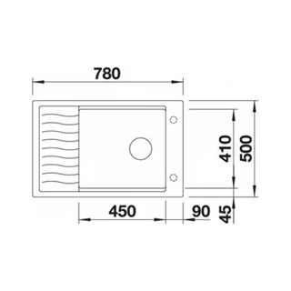 Blanco Elon XL 6S Silgranit mosogatótálca, antracit, excenter nélkül