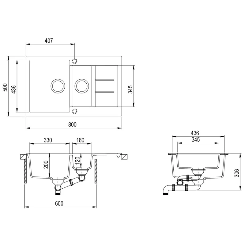 Blanco Evido Cubo 6S compact gránit mosogató 800x500 bézs
