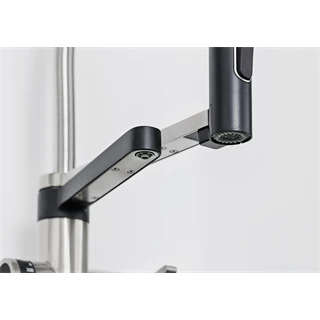 Blanco Evol-S Pro Filter csaptelep, zuhanyváltós fejjel, PVD steel, magas nyomású, tartozék szűrővel