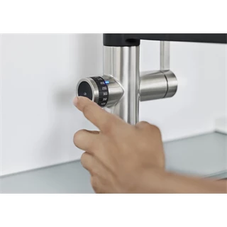 Blanco Evol-S Pro Filter csaptelep, zuhanyváltós fejjel, PVD steel, magas nyomású, tartozék szűrővel