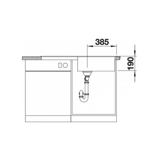 Blanco Zia XL 6 S Silgranit mosogatótálca, vulkánszürke, excenter nélkül