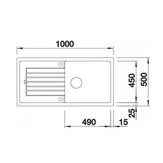 Blanco Zia XL 6 S Silgranit mosogatótálca, vulkánszürke, excenter nélkül
