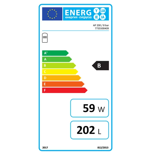 Bosch AP 200 8 baros HMV tároló hőcserélő nélkül