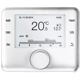 Bosch CW400 időjáráskövető szabályzó, heti programozású, max. 4 fűtési körhöz és 2 tároló töltésére