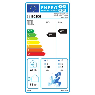 Bosch Compress 7000i AW 13 OR-S+AWB 13-17 monoblokk levegő-víz hőszivattyú