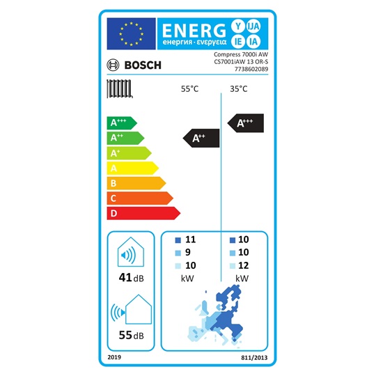 Bosch Compress 7000i AW 13 OR-S+AWE 13-17 monoblokk levegő-víz hőszivattyú