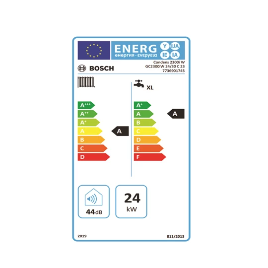 Bosch Condens 2300i W GC2300W 24/30 C 23 Fali kondenzációs kombi gázkazán