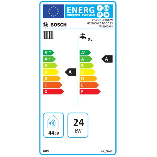 Bosch Condens GC2300iW 24/30 C 23 fali kondenzációs kombikészülék 24kW