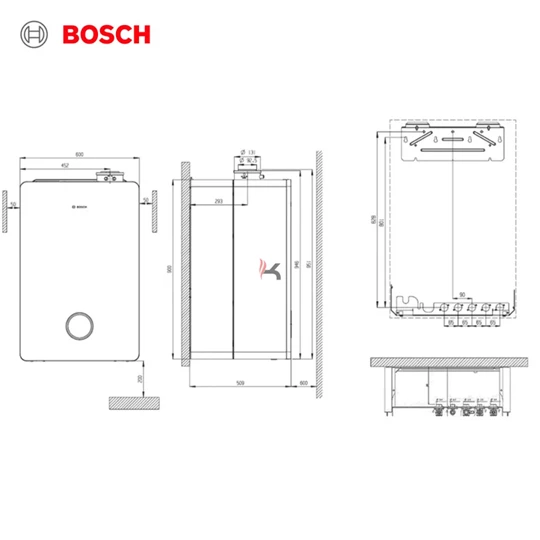 Bosch GC5700i WT 24/42 S23 HMI 700, folyamatos szabályozású kondenzációs fali készülék