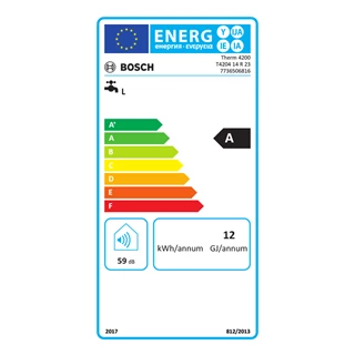 Bosch Therm 4200 WR14-C4 elemes gyújtású fali kéményes vízmelegítő 14 liter/perc