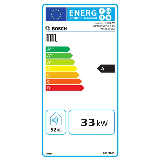 Bosch Condens 7000i W GC7000iW 35 P 23 fali kondenzációs fűtő gázkazán, 35 kW