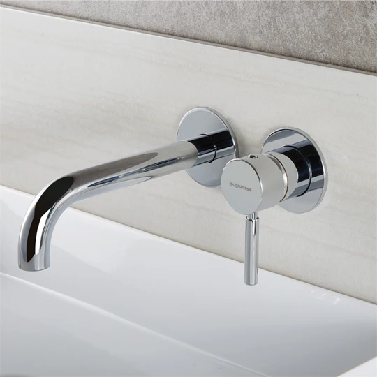 Bugnatese Kobuk falsík alatti mosdó csaptelep 220mm-es beömlővel, látható rész, króm felület