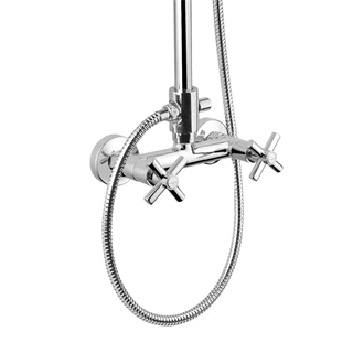 Bugnatese Rodos zuhanyrendszer, 200mm-es esőztetővel, kézizuhannyal, króm színű