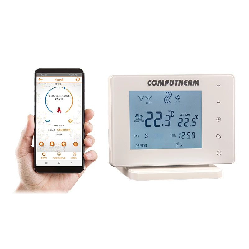 Computherm E800RF multizónás Wi-Fi termosztát vezeték nélküli érintőgombos vezérlőkkel - COME007