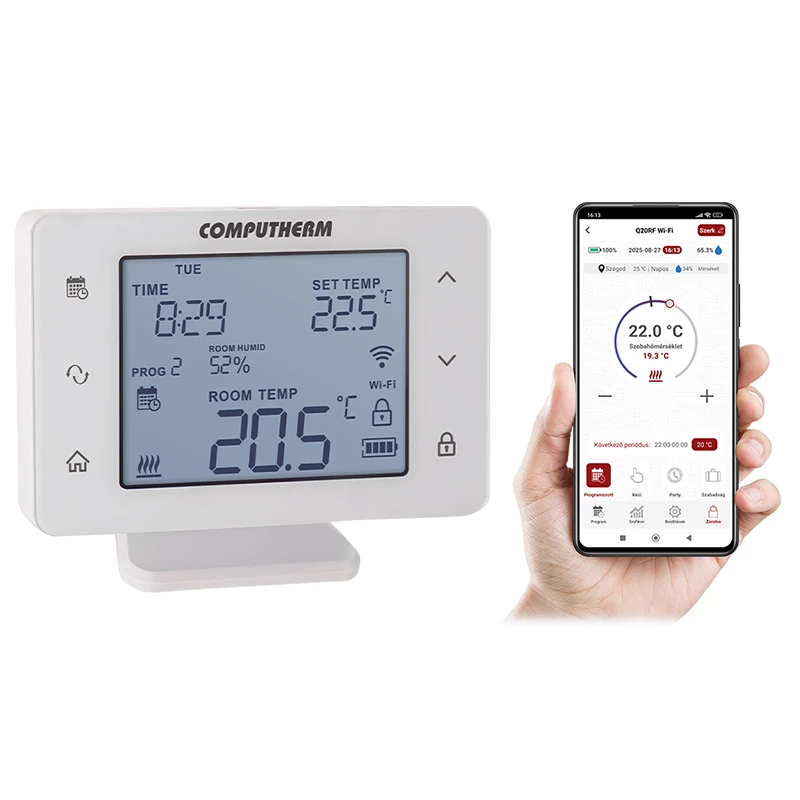 Computherm Q20RF Wi-Fi (TX) Wi-Fi termosztát vevőegység nélkül - COMQ036