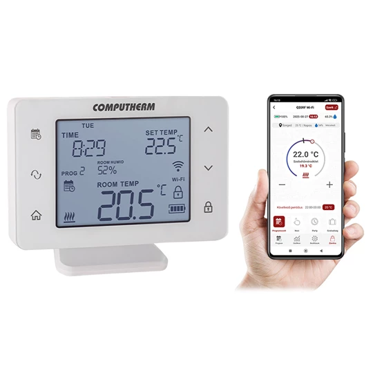Computherm Q20RF Wi-Fi (TX) Wi-Fi termosztát vevőegység nélkül