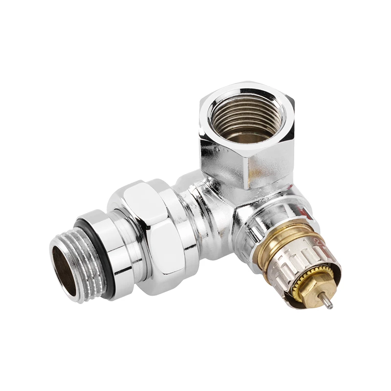 Danfoss RA-NCX 1/2" króm termosztatikus radiátorszelep, térsarok, balos