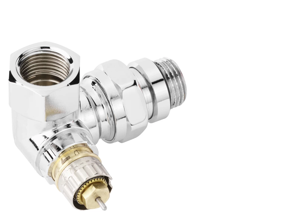 Danfoss RA-NCX 1/2" króm termosztatikus szelep, térsarok, jobbos