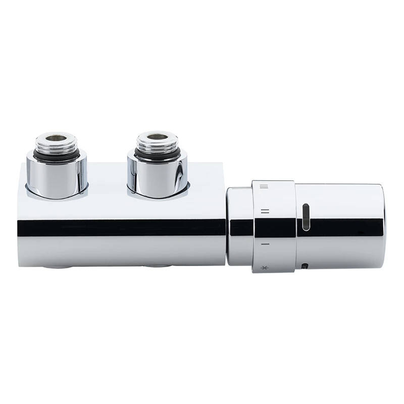 Danfoss VHX-Duo, sarok radiátorszelep készlet, RAX érzékelővel króm G1/2