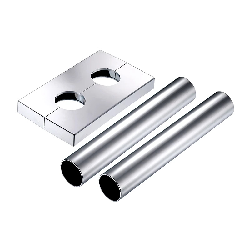 Danfoss tartozék:1db négyszögletes takaró, 50mm csőtávolsággal + 2db cső takaró, króm