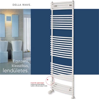 Della Wave Fürdőszobai csőradiátor H=1100 L=500 RAL9016