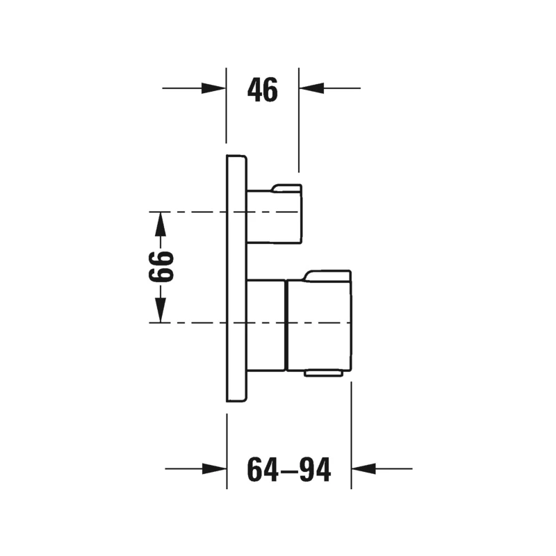 Duravit C.1 termosztátos zuhanycsaptelep, falsík alatti szereléshez