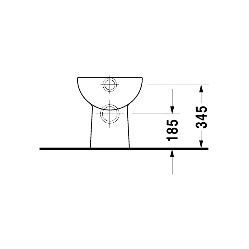Duravit D-Code álló WC csésze, síköblítésű, hátsó kifolyású, fehér